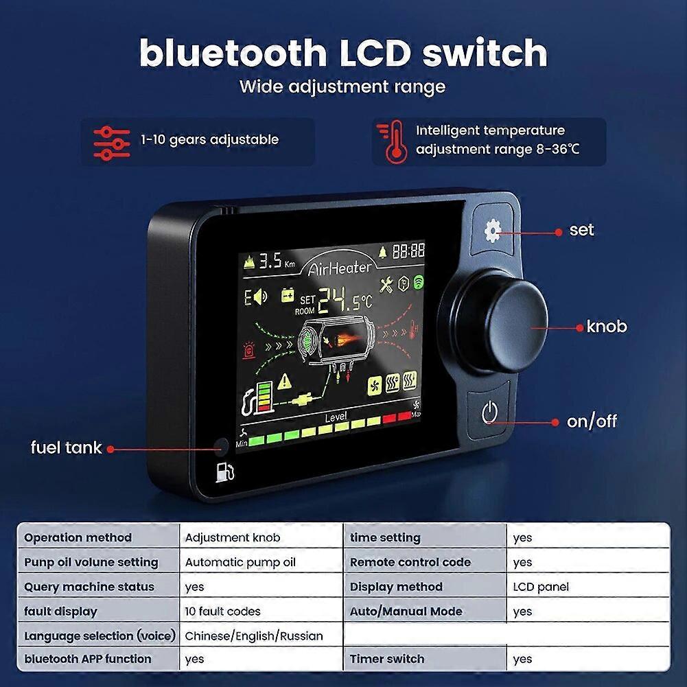 12V 24V Car Air Diesel Heater LCD Switch Parking Controller Remote Control Automobile Remote Control Board 5 Wires