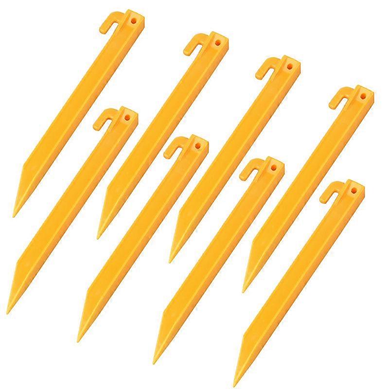 Ground Securing Pegs for Drip Irrigation Line Weeping Pipe Soaker Hose10pcs, yellow)