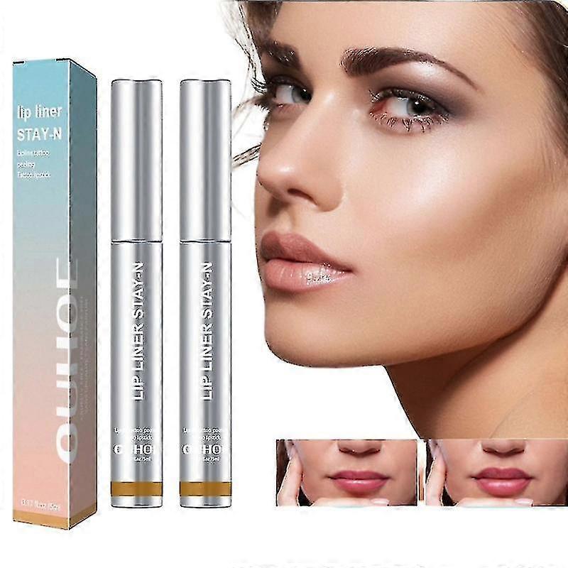 Nouveau lot de 2 crayons à lèvres peel-off, tatouage des lèvres, encre à lèvres longue tenue, maquillage nourrissant