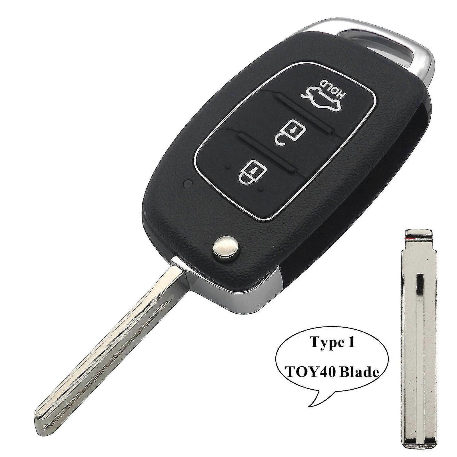 Hy15/hy20/toy40 Flip Remote Key Shell Fob For Hyundai Solaris Ix35 Ix45 Elantra Santa Fe Hb20 Verna Solaris 3 Buttons