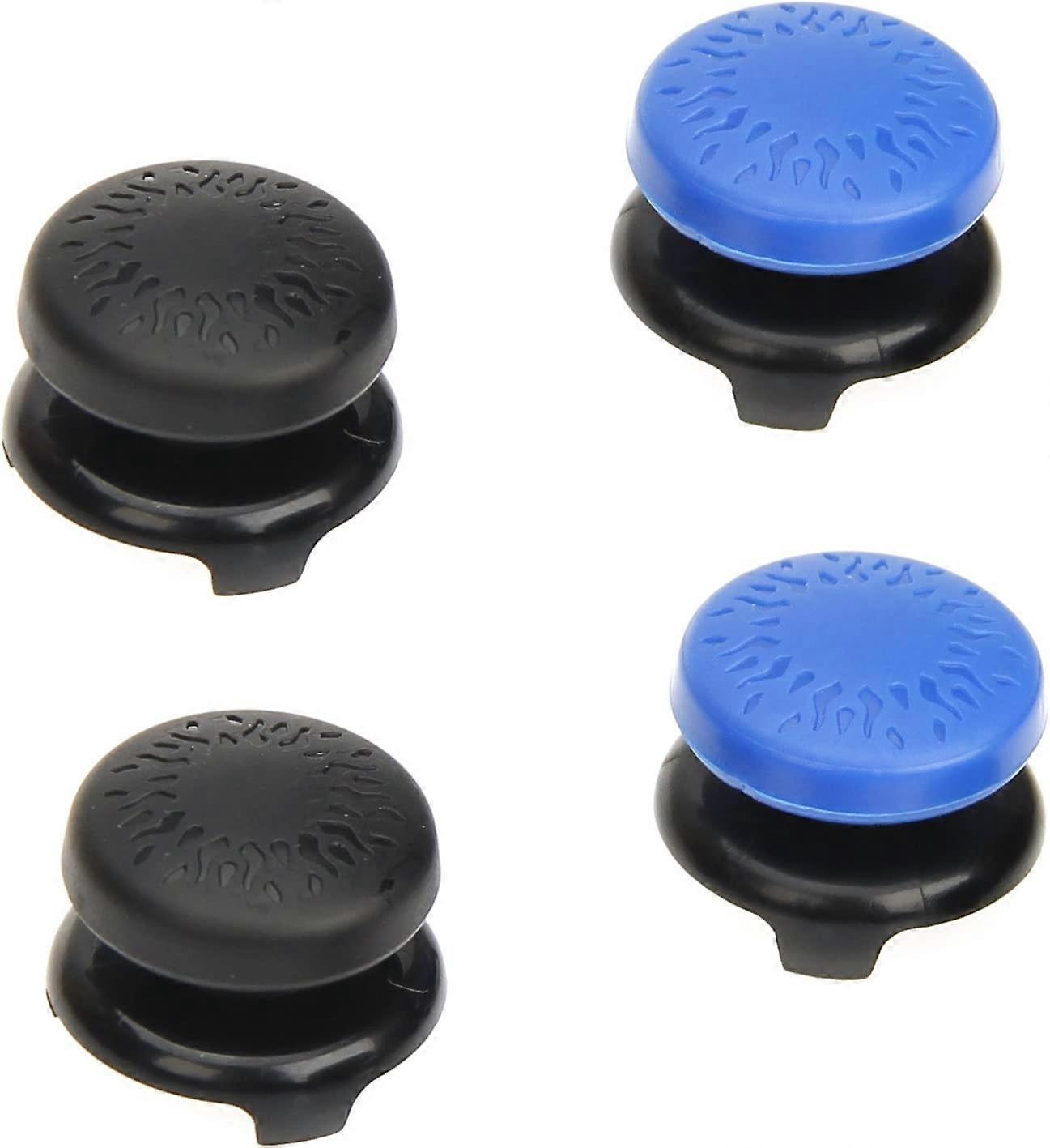 Basics PlayStation 4/5 Controller Thumb Grips - 4-Pack, Black and Blue