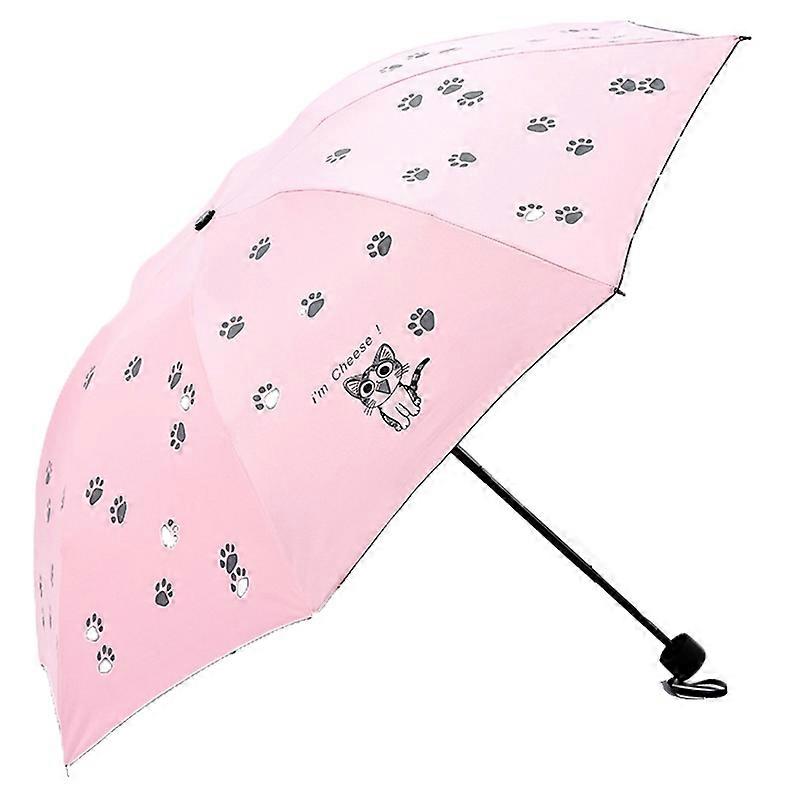 Cartoon Sunscreen Vinyl Small Fresh Folding Umbrella