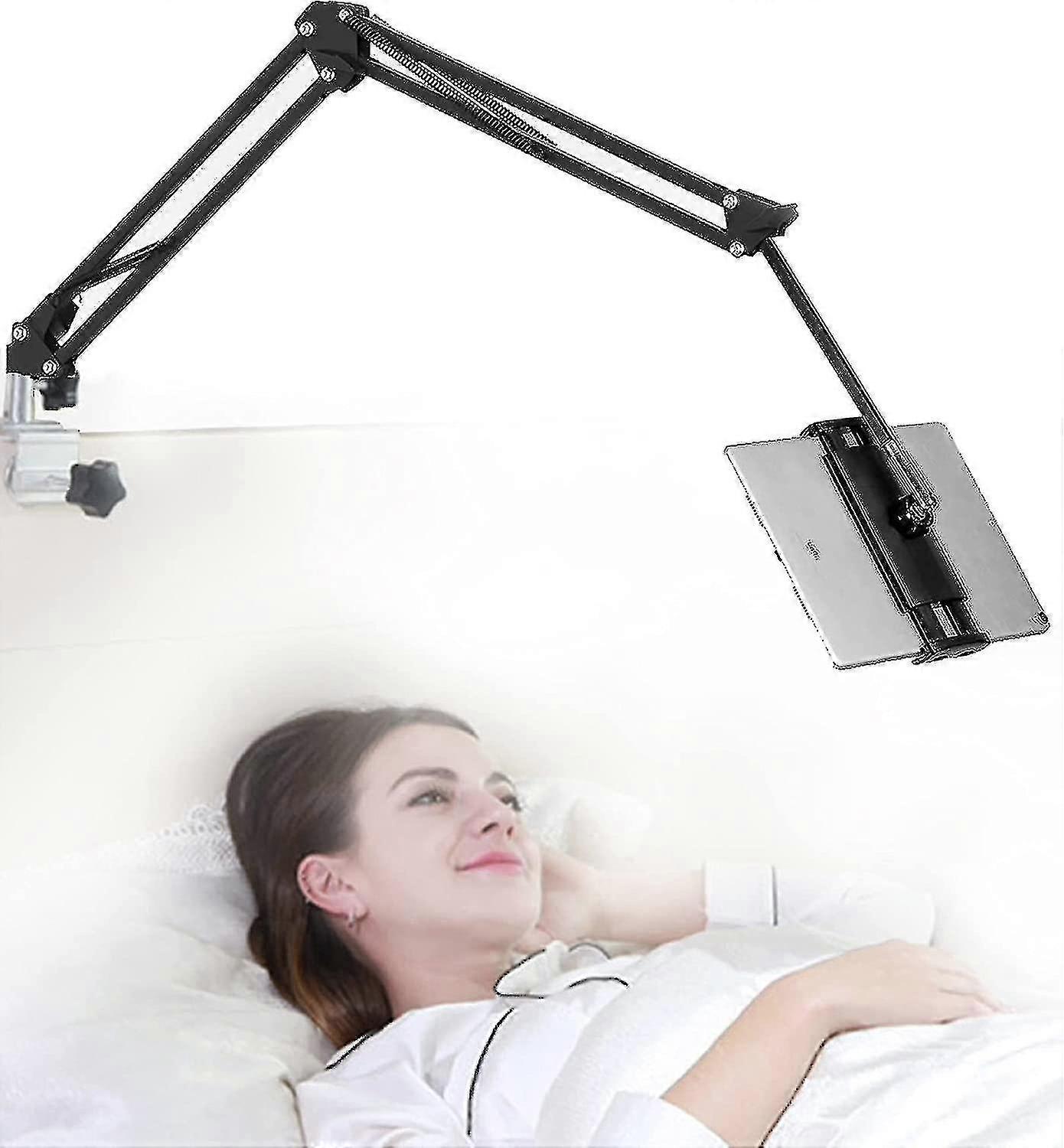 Tablet Holder For Bed, Adjustable And Foldable With 360 Degree Rotation For Iphone, Ipad, Cell Phone, Tablet, Kindle Fire Or Other Devices 1.85"-12.8"