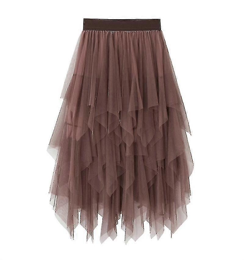 Gonna in tulle da donna con elastico in vita e gonna a rete lunga #jxsm8063