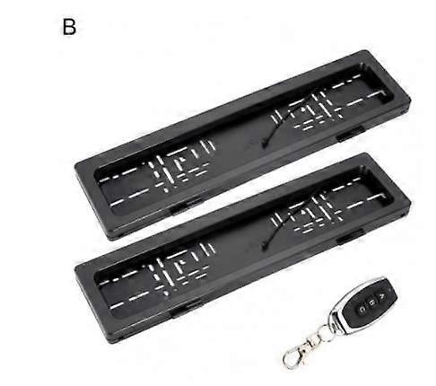 2 stk foran bak nummerskilt ramme rulleskodde elektrisk fjernkontroll nummerskiltholder for europeisk standard elektrisk n
