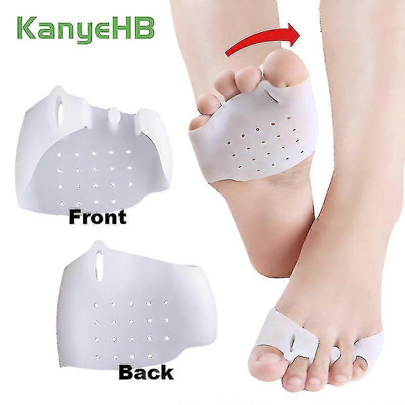 2pcs / 1pairシリコン前足パッドつま先セパレータクッションパッド痛み緩和靴インソールつま先外反外反母趾矯正ゲルパッドH078