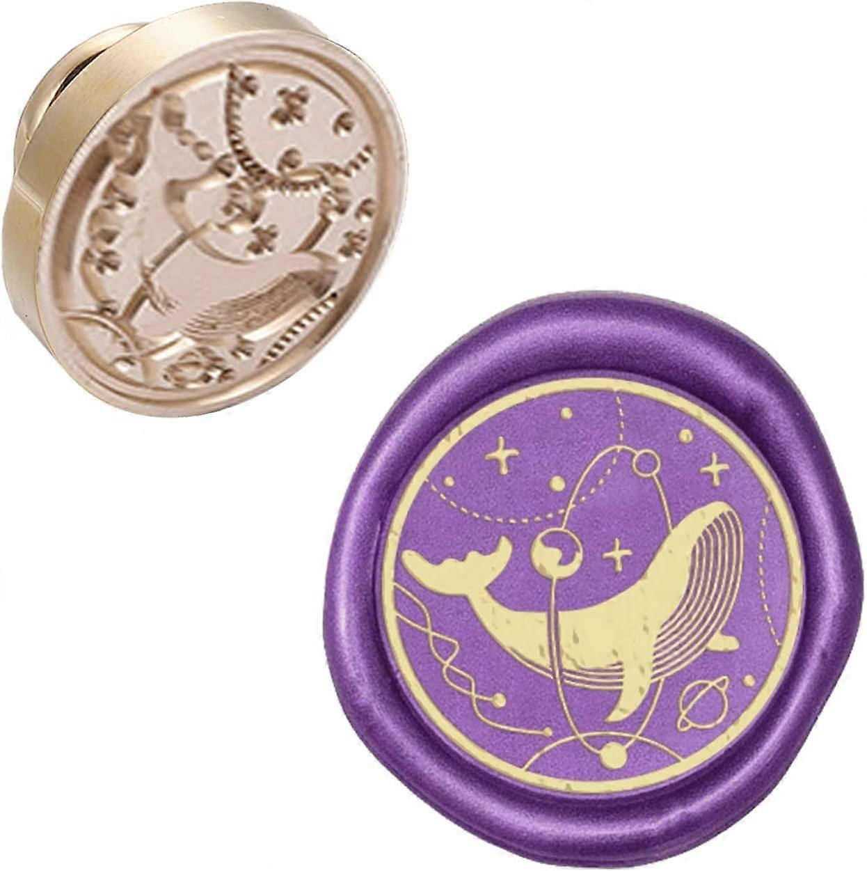 ワックスシールスタンプヘッドクジラ交換シーリング真鍮スタンプヘッドOlny封筒の装飾用招待状結婚式ワインパッケージスクラップブック小包