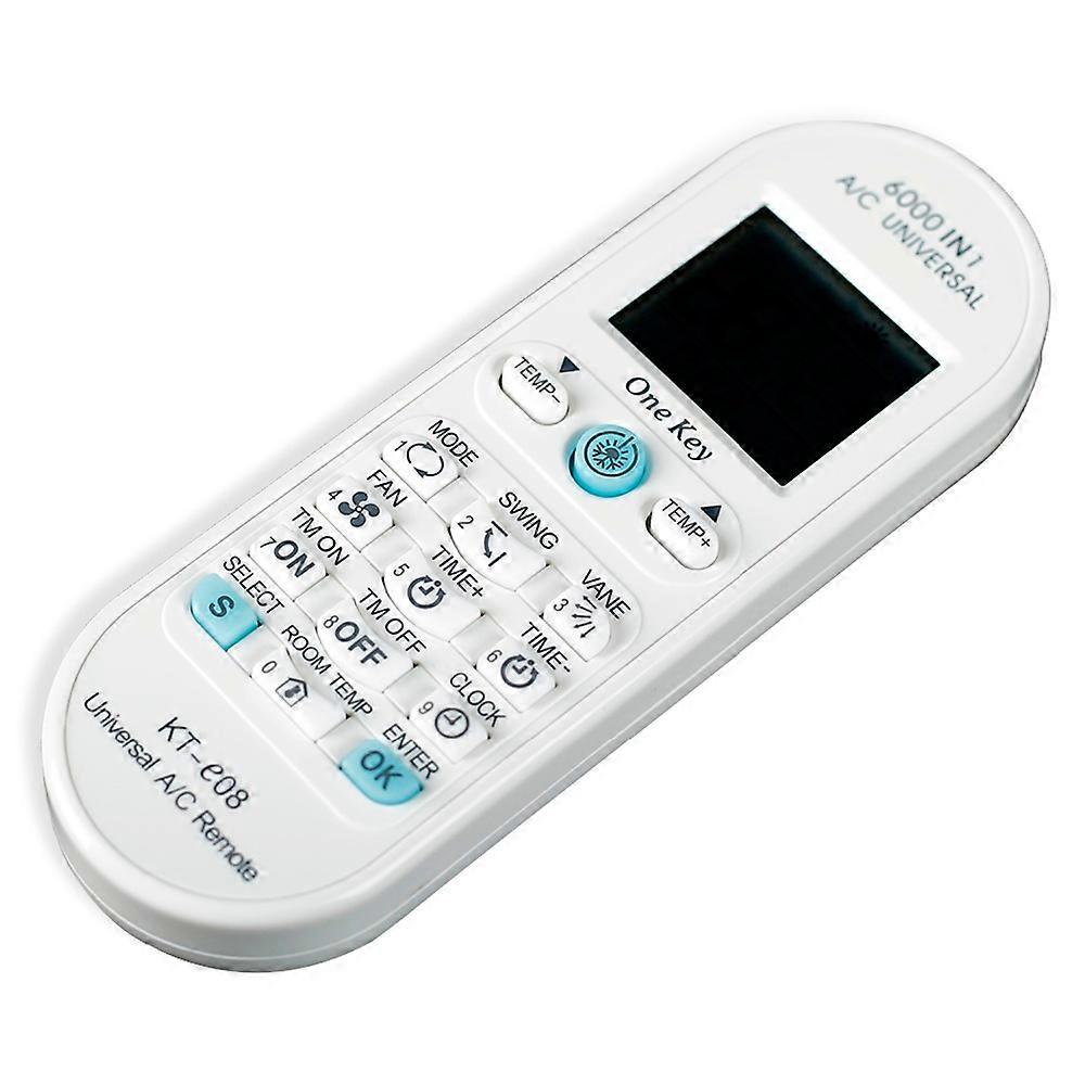 6000 in 1 A/C Universal Remote Control for Toshiba Panasonic Sanyo Fujitsu KT-e08 One Key Series Air Conditioner Conditioning