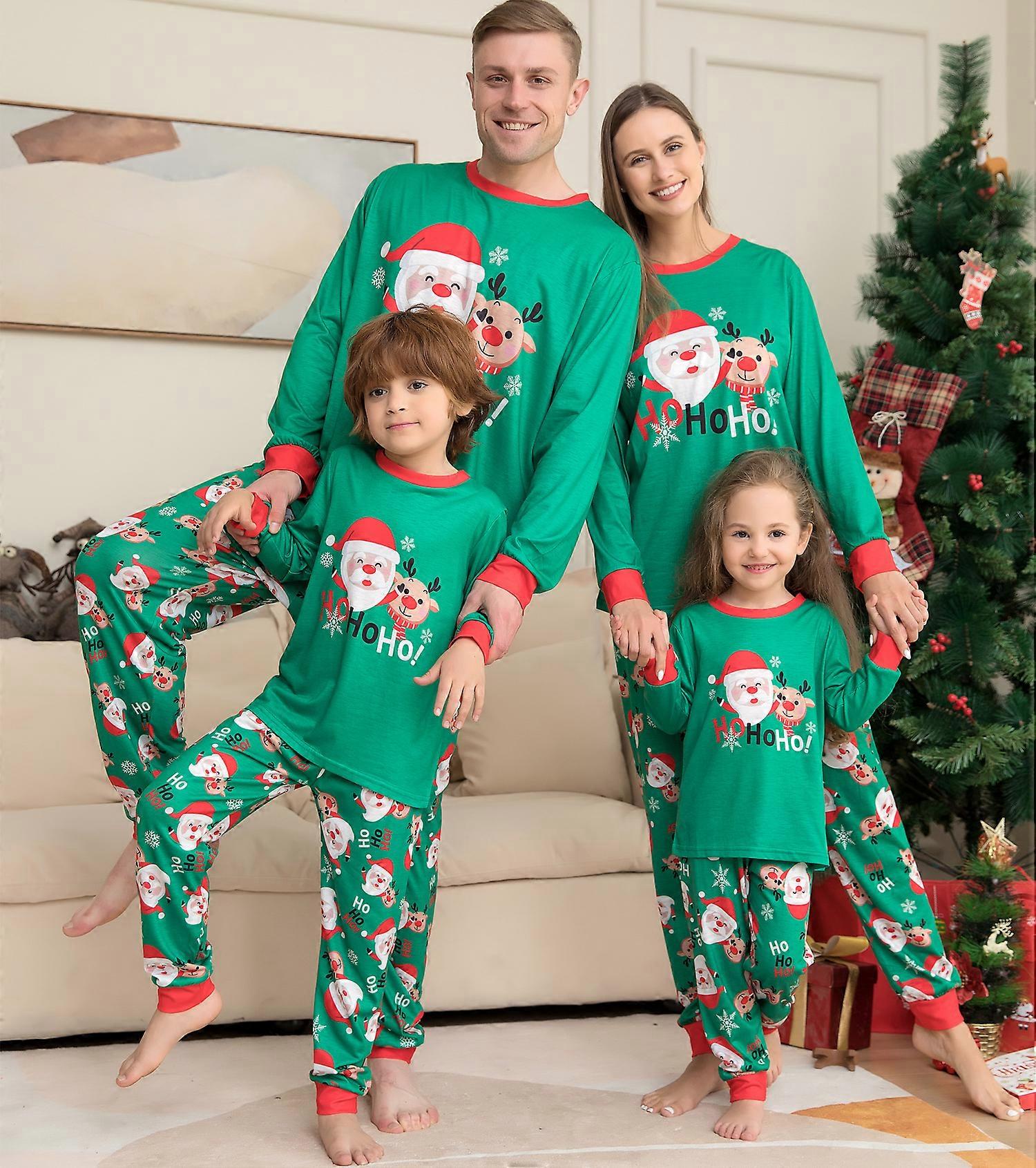 Jul Pyjamas Jul Familier Pyjamas Sæt Jul forældre-barn tøj stil 10