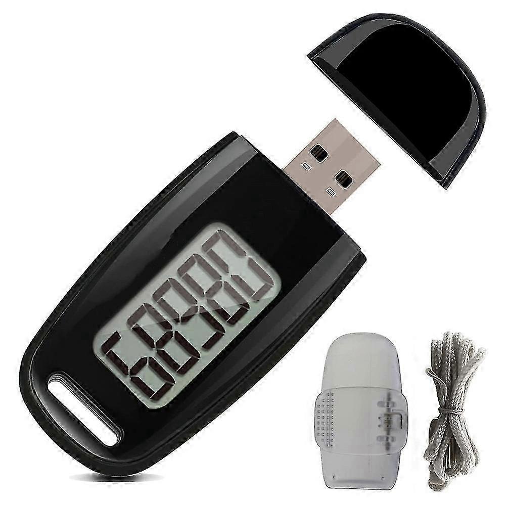 Simple Step Counter,Walking 3D Pedometer with Rechargeable Battery,Accurate Fitness Tracker,Digital