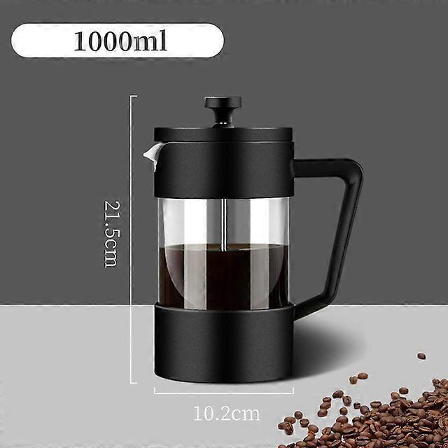French Press Coffee Maker Exquisite High Borosilicate Glass Tea Brewer Milk Foam Frother Barista Tea Maker Filter Pressure Pot