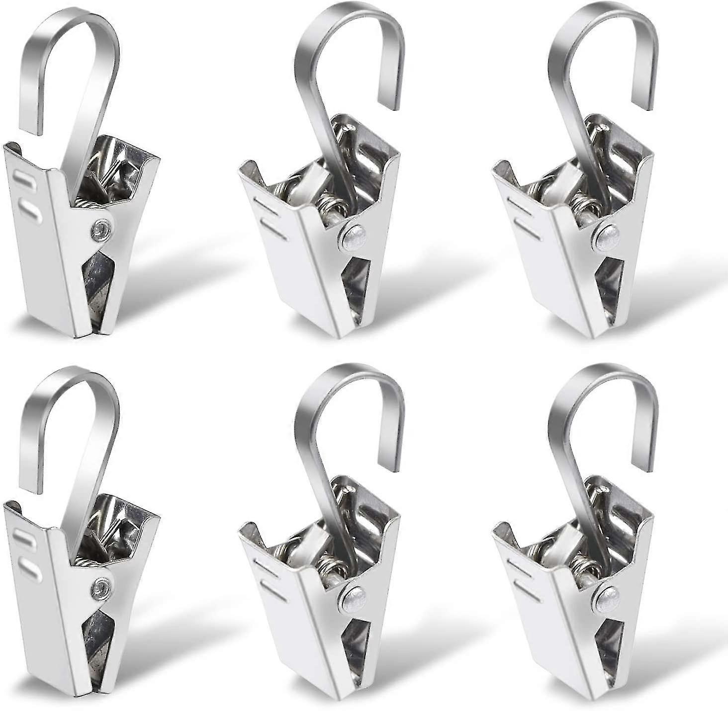 Curtain Clips, 100 Pieces Small Metal Curtain Clips With Hooks For Home Window Decoration Photos