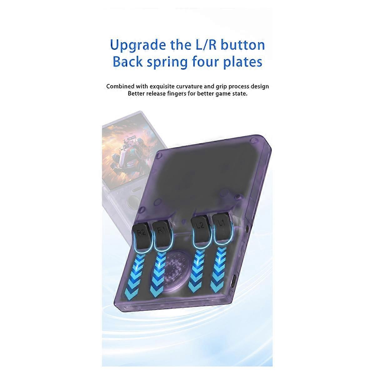 XGB35 Retro Video Game Console 3.5inch IPS Screen Open Source for PS1 GB Handheld Game Console Purple