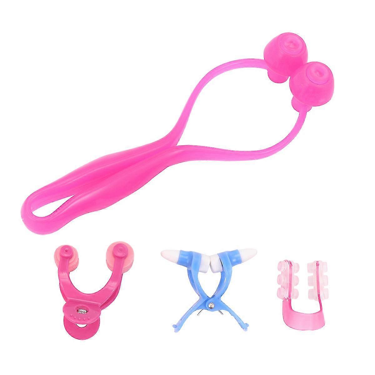 1 مجموعة من 4 قطع مقاطع الأنف جبائر الأنف جهاز تقويم الأسنان الأنفي تجميل الأنف جسر الأنف مصحح الأنف المشكل رافع أعلى أداة تجميل الوجه الأنفي (P