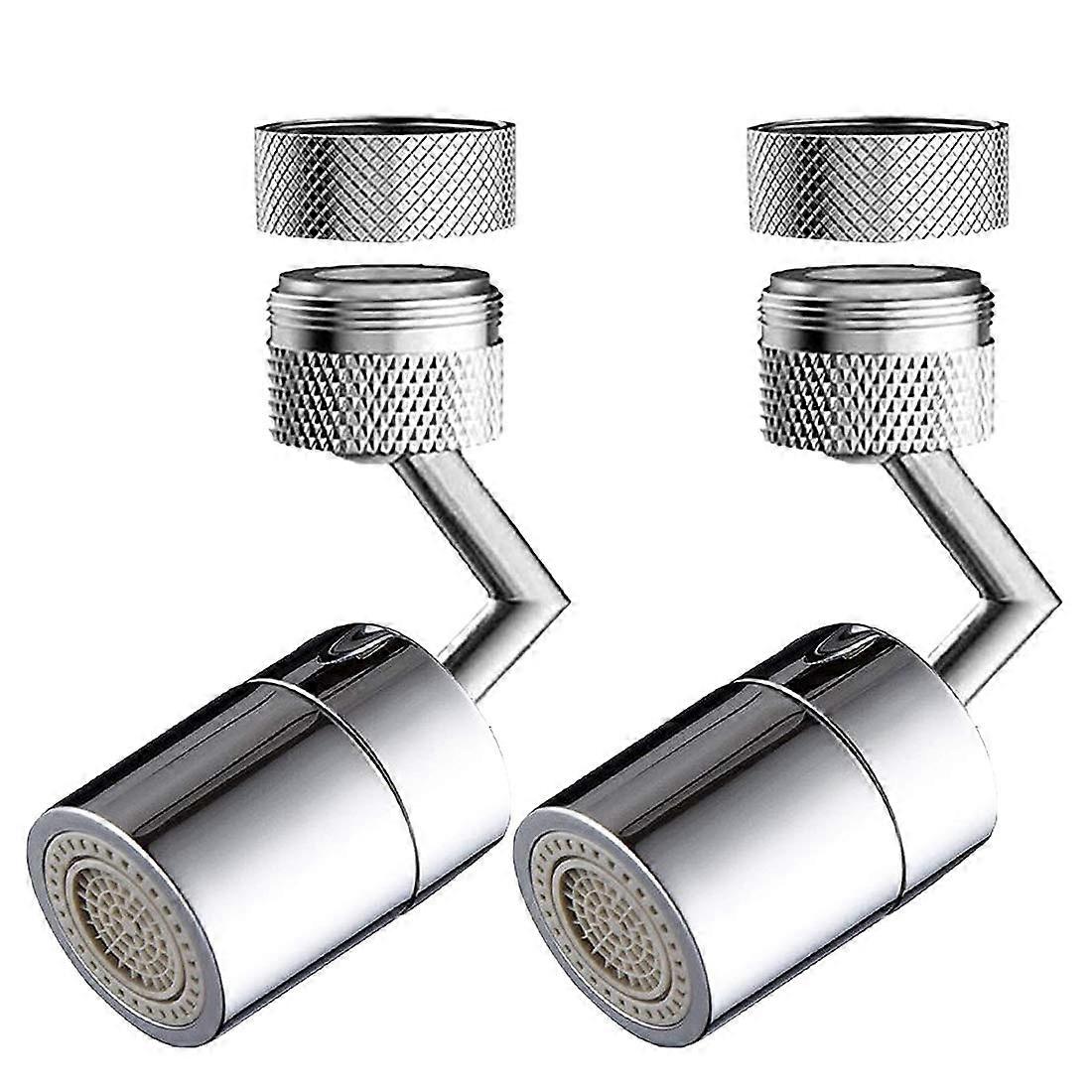 2025 New 2PCS Universal 720-Degree Big Angle Swivel Anti-Splash Faucet Aerator With 4-Layer Net Filter Two water outlet modes Water Saving Aerator 15/