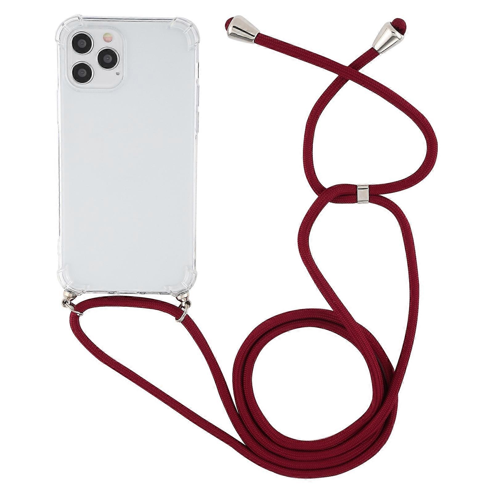 Four-Corner TPU Case with Lanyard For iPhone 15