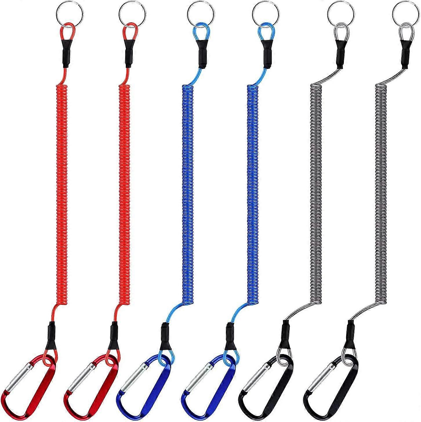 6 قطع حبل الصيد ، حبال ملفوفة متعددة الألوان قابلة للسحب ملفوفة حبل أدوات الصيد لصيد الأسماك ، والمشي لمسافات طويلة ، والصيد