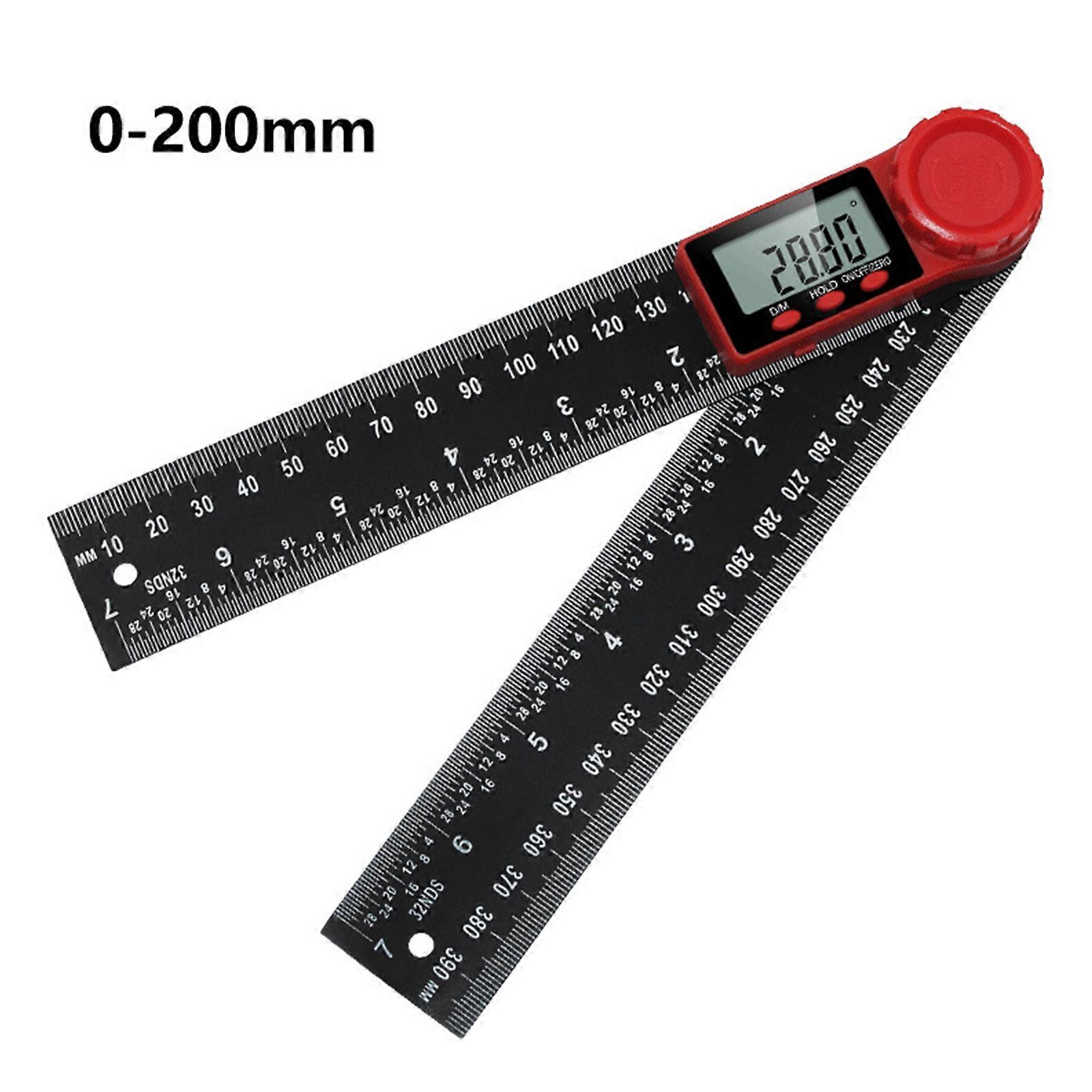 Measuring Ruler with LCD Display Digital Angle Finder Protractor (8 In/200 mm)