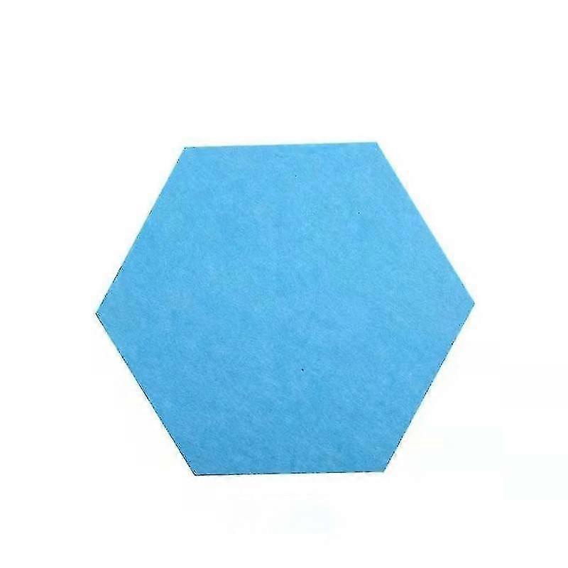 3pcs Acoustic Wall Panel Hexagon Tiles Studio Sound Proofing Insulation Foam Pads(sea Blue)
