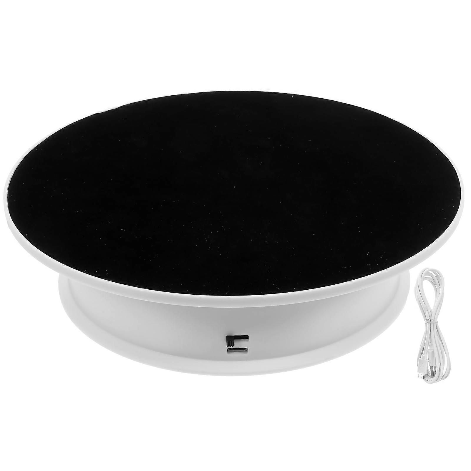 Tabletop Jewelry Collection Display Stand Round Rotatable Plate Electric Turntable for Displaying