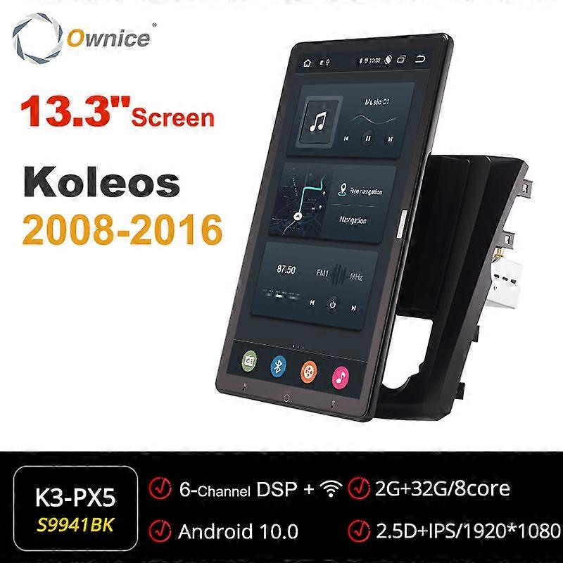 Tesla Style PX6 13.3" DSP Car DVD Player Auto Rotatableor IPS Navigation GPS Stereo Radio For Renault Koleos Kadjar 2015-2019
