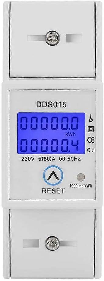 Digital Energy Meter - LCD Backlit Display Single Phase 5-80A 230V