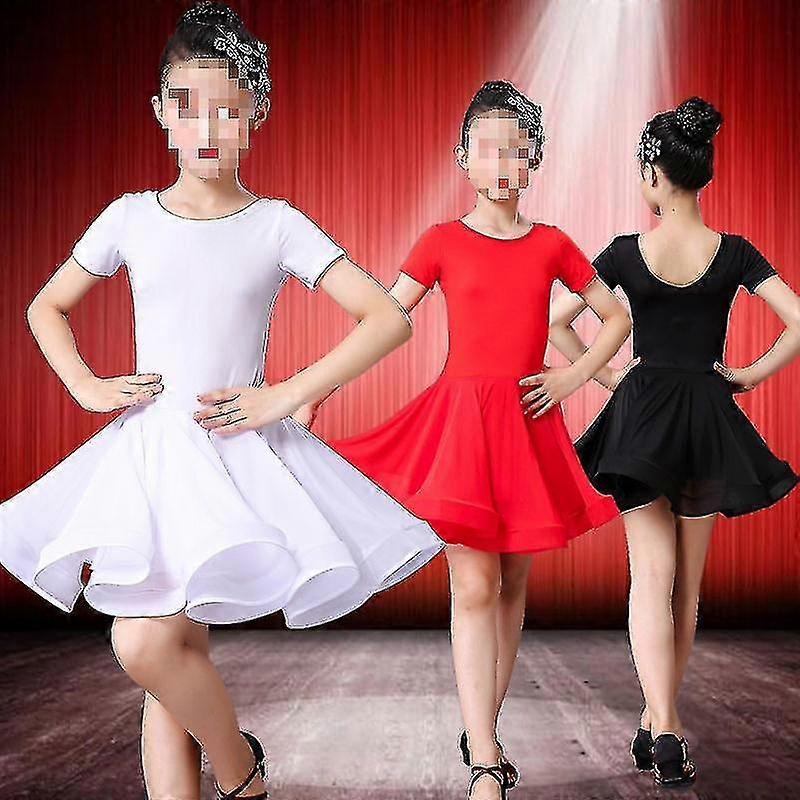子供用ラテンダンスコスチュームガールズダンススカート練習ドレスガールズダンスコンペティションパフォーマンスコスチューム