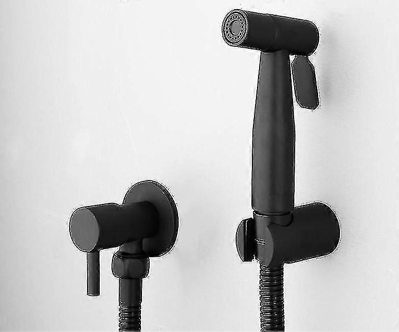 Wandmontierte manuelle Bidet Wasserhahn Set Home Badezimmer Wasserhahn Set (schwarz)