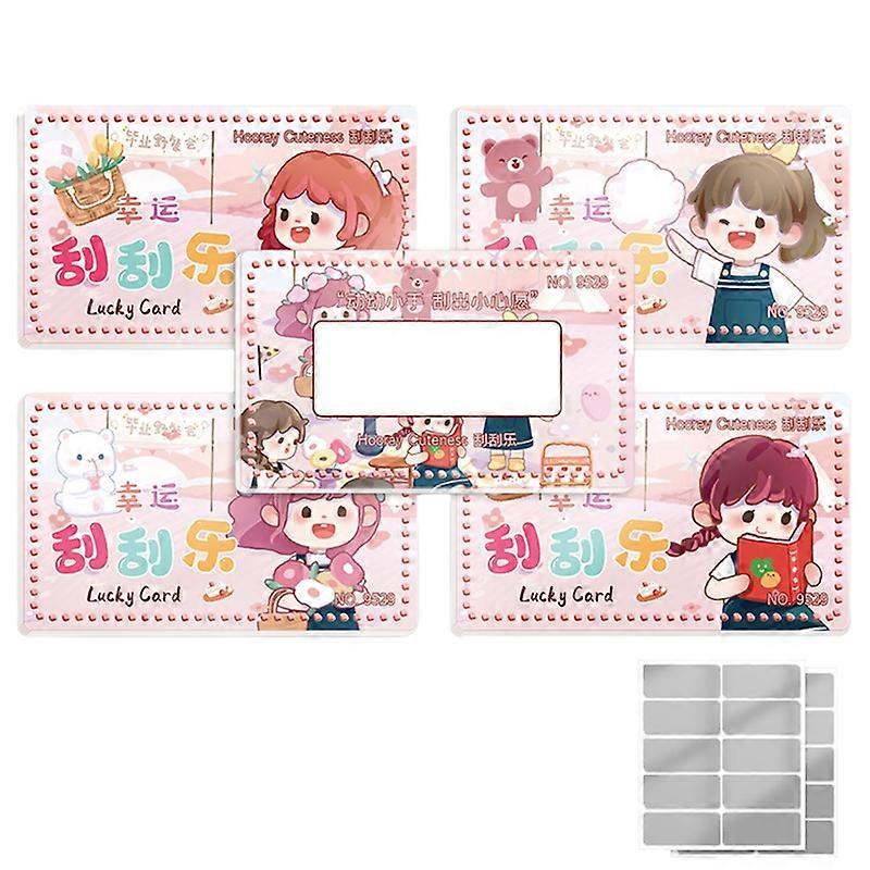 20Pcs Scratch Card interactiv imprimat față-verso carton motivațional încurajare norocos joc de cărți accesorii JIKAIX