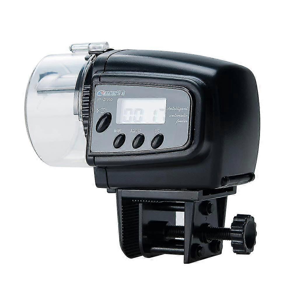 Automatic fish feeder with LCD display, automatic fish tank feeder, automatic aquarium fish feeder, suitable for weekends or holidays
