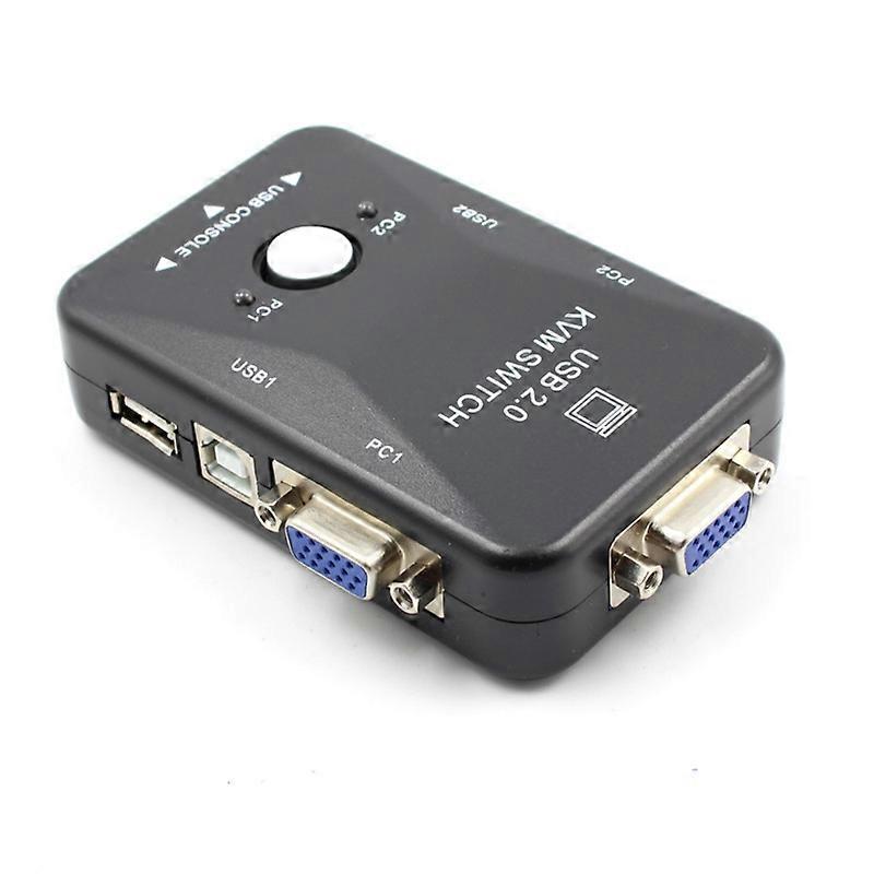 2 Ports USB VGA KVM Switch Box for Mouse Keyboard Monitor Sharing Computer PC JIKAIX