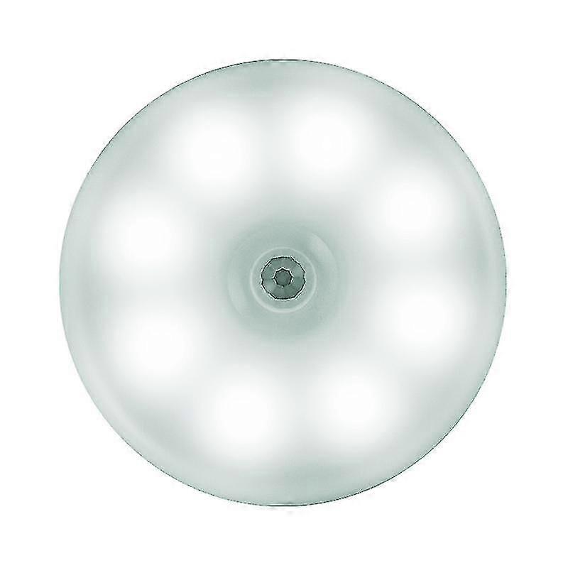 Led Human Intelligent Inductive Usb Charging Switch Small Night Light Bedroom Round Cabinet Inductive Light