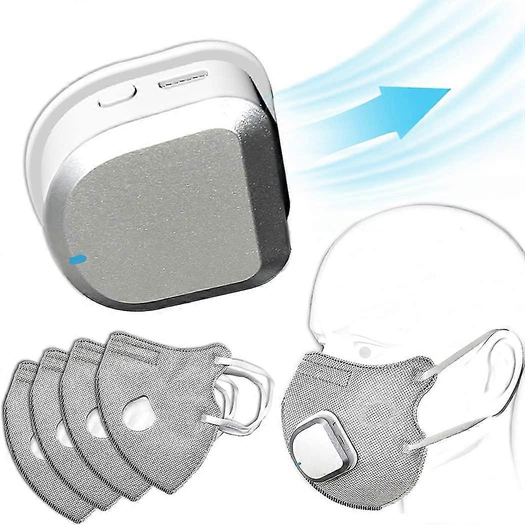 Per il 2024 Elettroventilatore - Ventilatori frontali per viaggi e sport all'aria aperta, resistenza alla polvere e al fumo PM2.5 (grigio siderale)