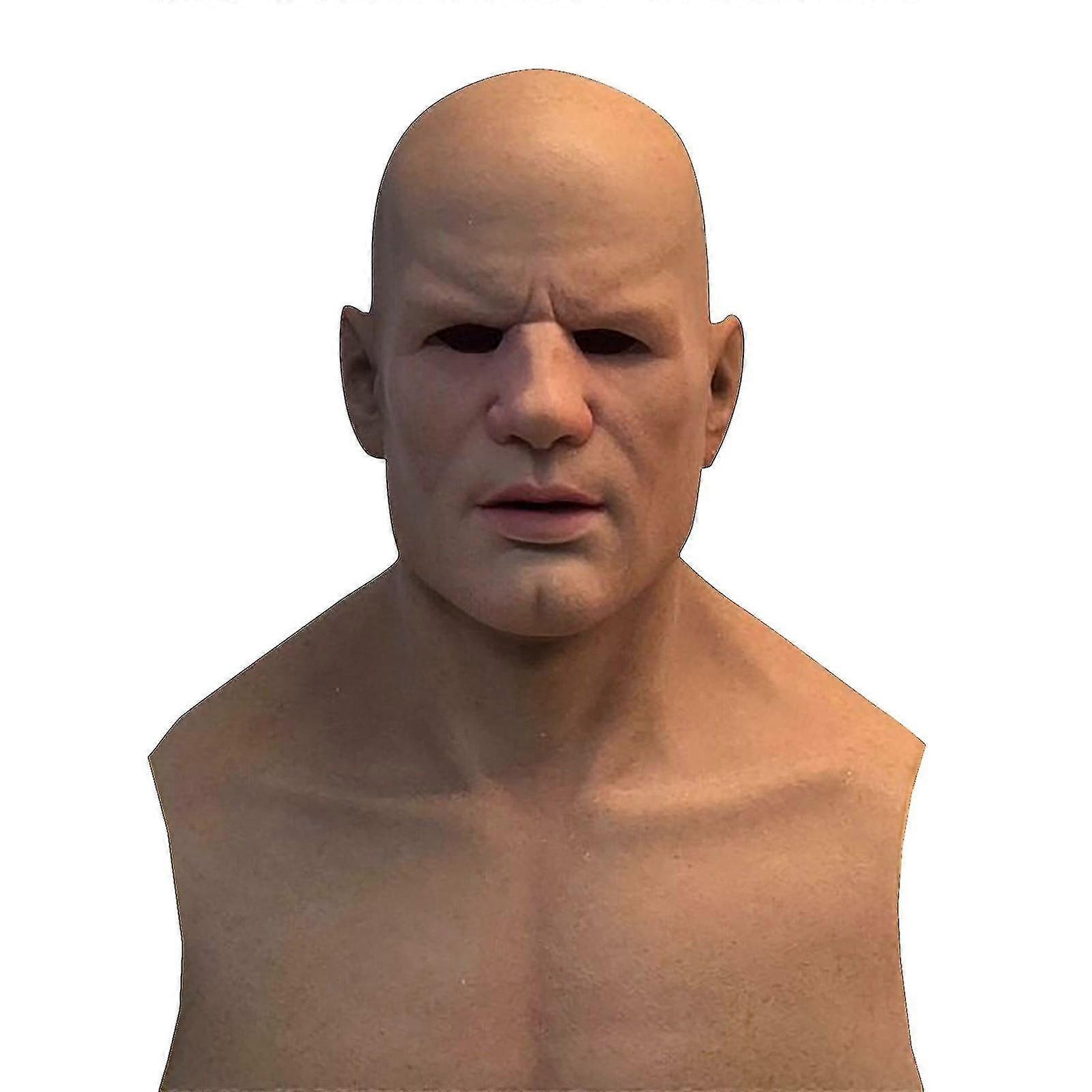 ハンサムな男ラテックスマスク怖いフルヘッドハロウィンヘッドリアルマスク高品質