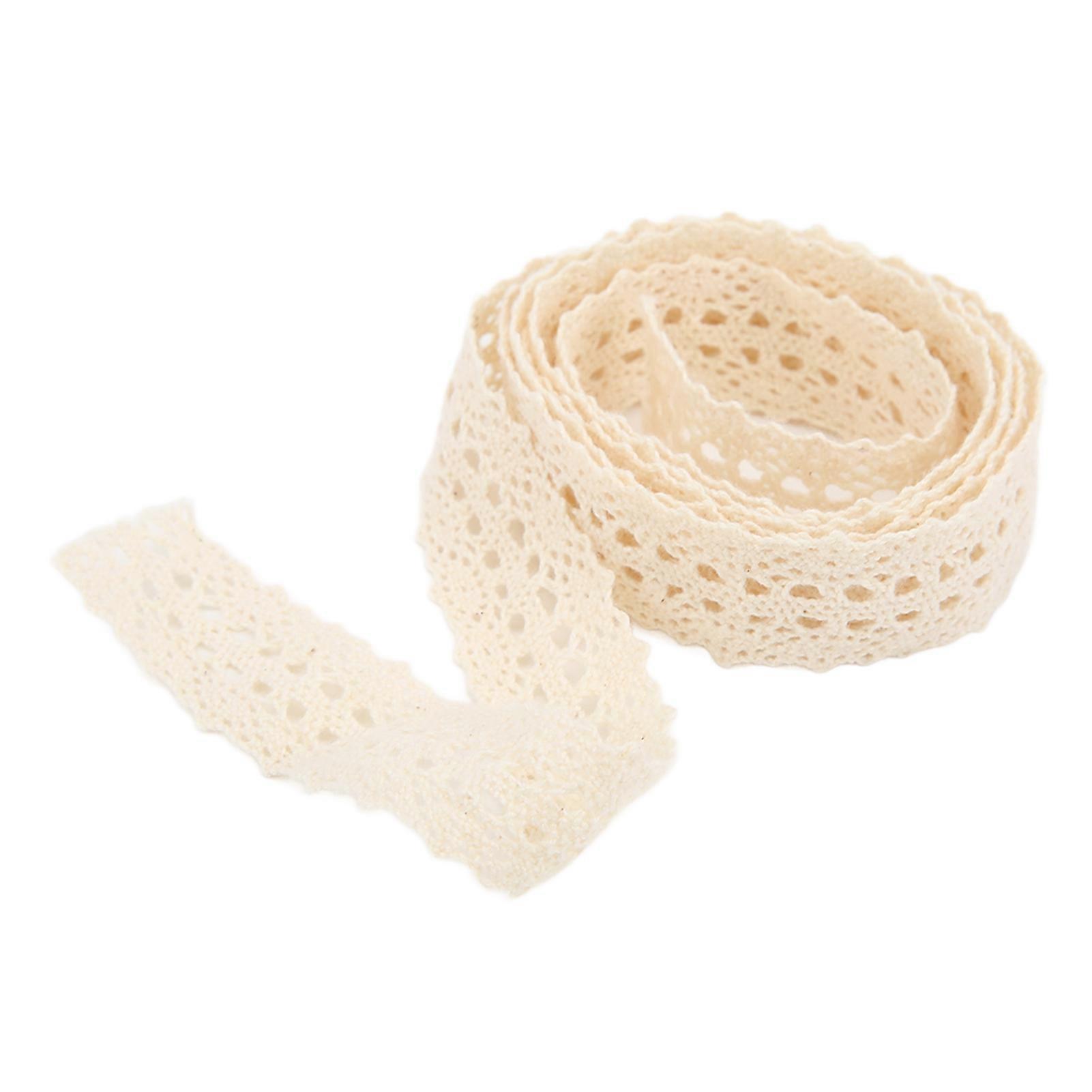 Lace Trim 20 Yards Long 2.3cm Width Exquisite Pattern Skin Friendly Durable Wide Application White Lace Ribbon