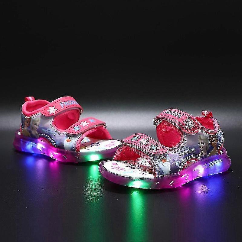 Summer New Children's Sandals Frozen Children's Sandals Led Light-emitting Lights Children's Beach Shoes