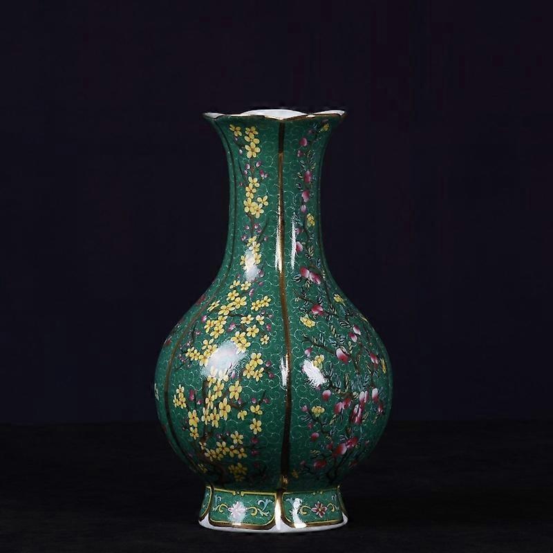 Antique-Style Enamel-Glazed Ceramic Vase Collection