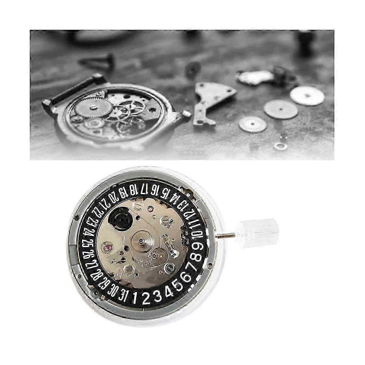 Nh35/nh35a Movement 6-digit Black Single Calendar Three-needle High-precision Automatic Mechanical