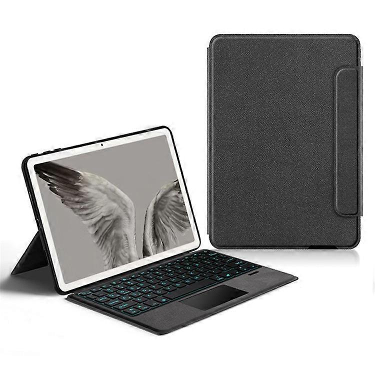 Compatible For Google Pixel Tablet Leather Case + Touchpad Bluetooth Keyboard with Backlit
