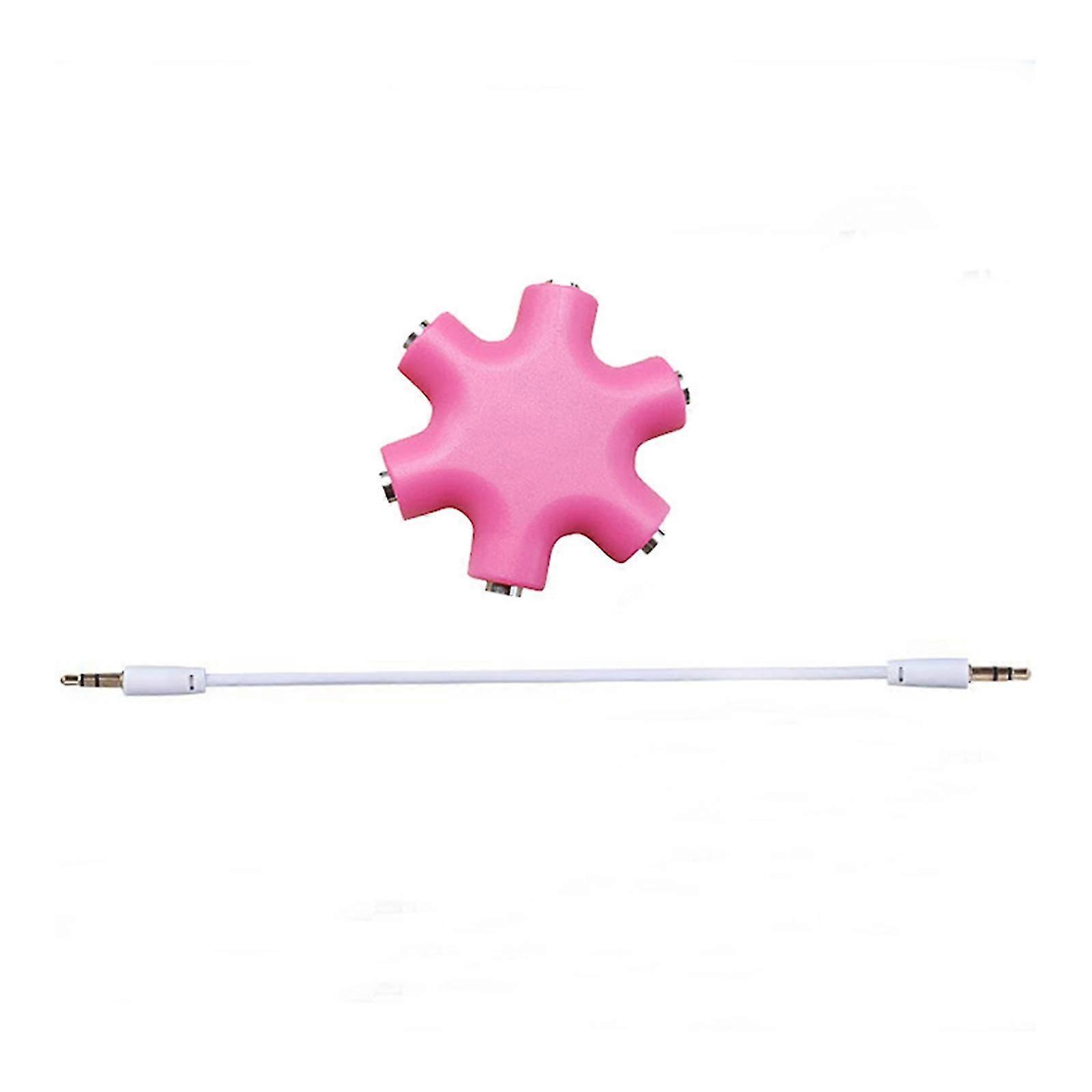 6-Way Multi Headphone Audio Splitter Connector for Tablet Laptop PC MP3 Player Speaker & More