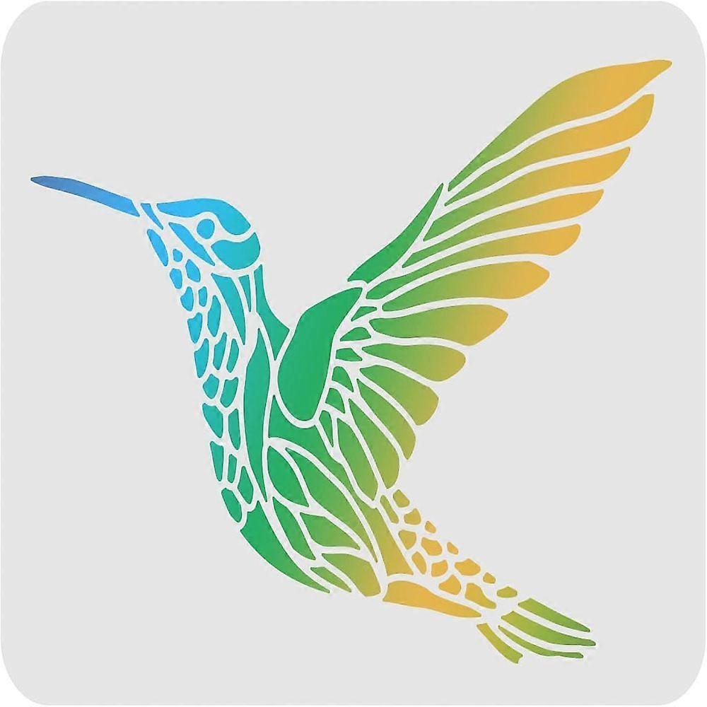1pc Large Plastic Reusable Drawing Painting Stencils Templates for Painting on Scrapbook Fabric Tiles Floor Furniture Wood Rectangle Bird Pattern 297x