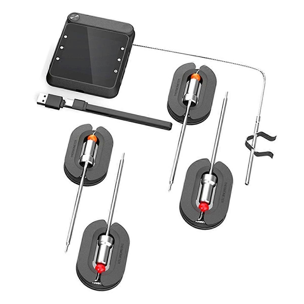 BBQ Thermometer Smart Rechargeable Thermometer Wifi Wireless Remote Control Meat Grill Thermometer