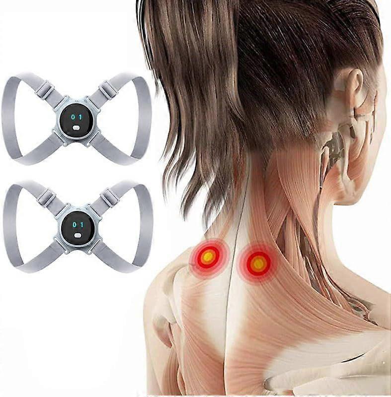Smart Posture Corrector för vuxna barn, stödbälte för ryggstöd för smärtlindring från nacke, axel med vibrationsvarning