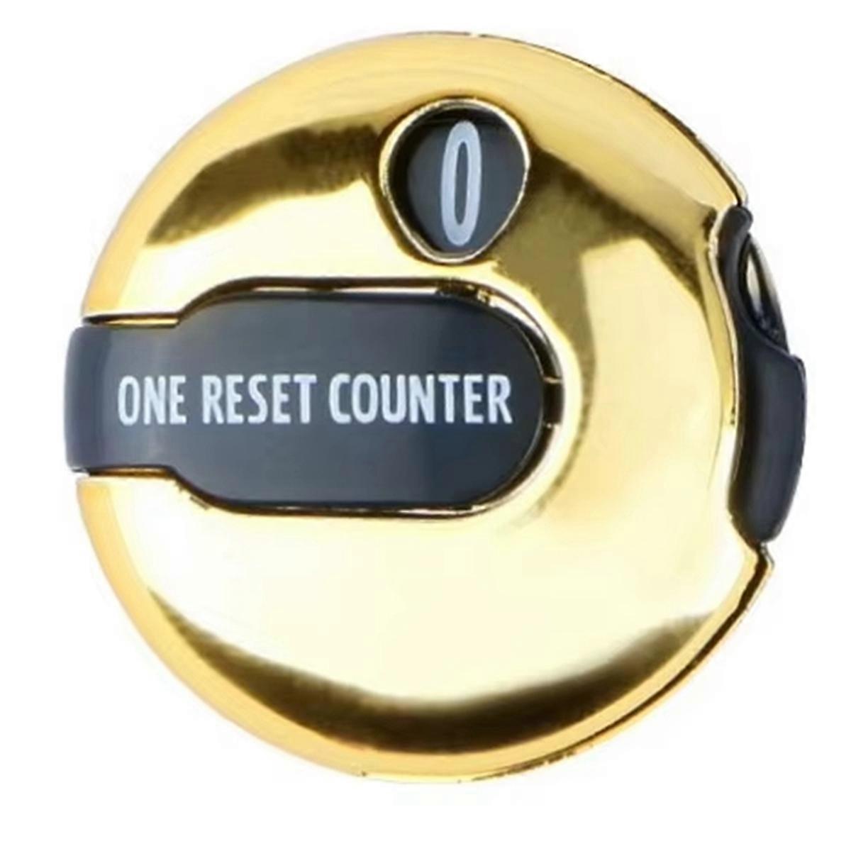 Compteur de score de golf coloré avec clip de réinitialisation, accessoire de golf doré