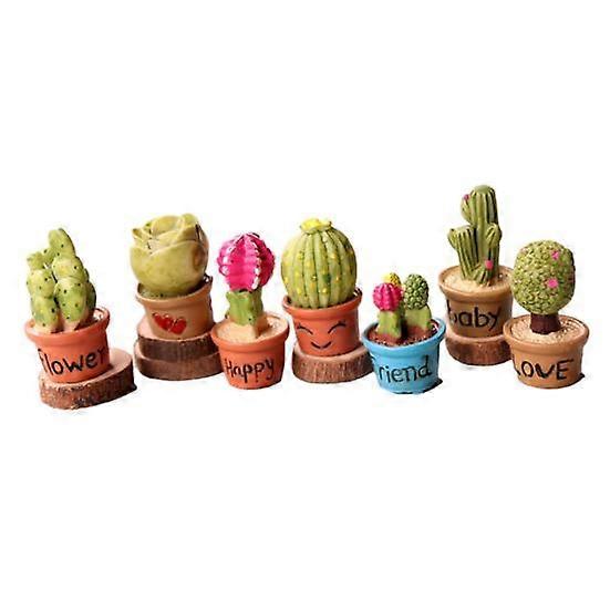Hand-made Potted Plant Non-fading Miniature Resin Realistic Faux Potted Plant for Home