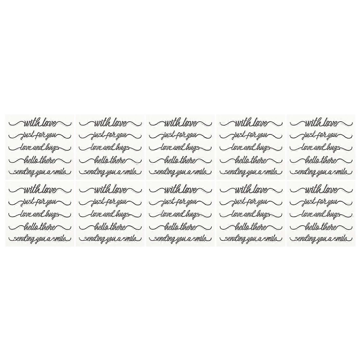 10pcs Clear Stamps Reusable TPR Multipurpose DIY Scrapbooking Clear Stamp for Card Making Journal 