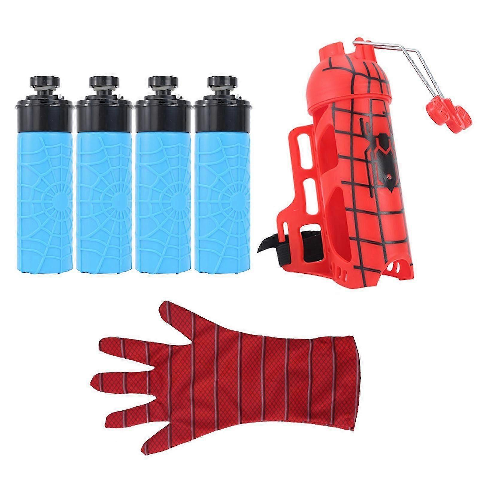 قفازات جديدة لبخ ماء العنكبوت ، 2 في 1 يطلق النار على الشبكات أو الماء ، مجموعة ألعاب لعب الأدوار الفائقة على شبكة الإنترنت ، قاذفة تأثيري