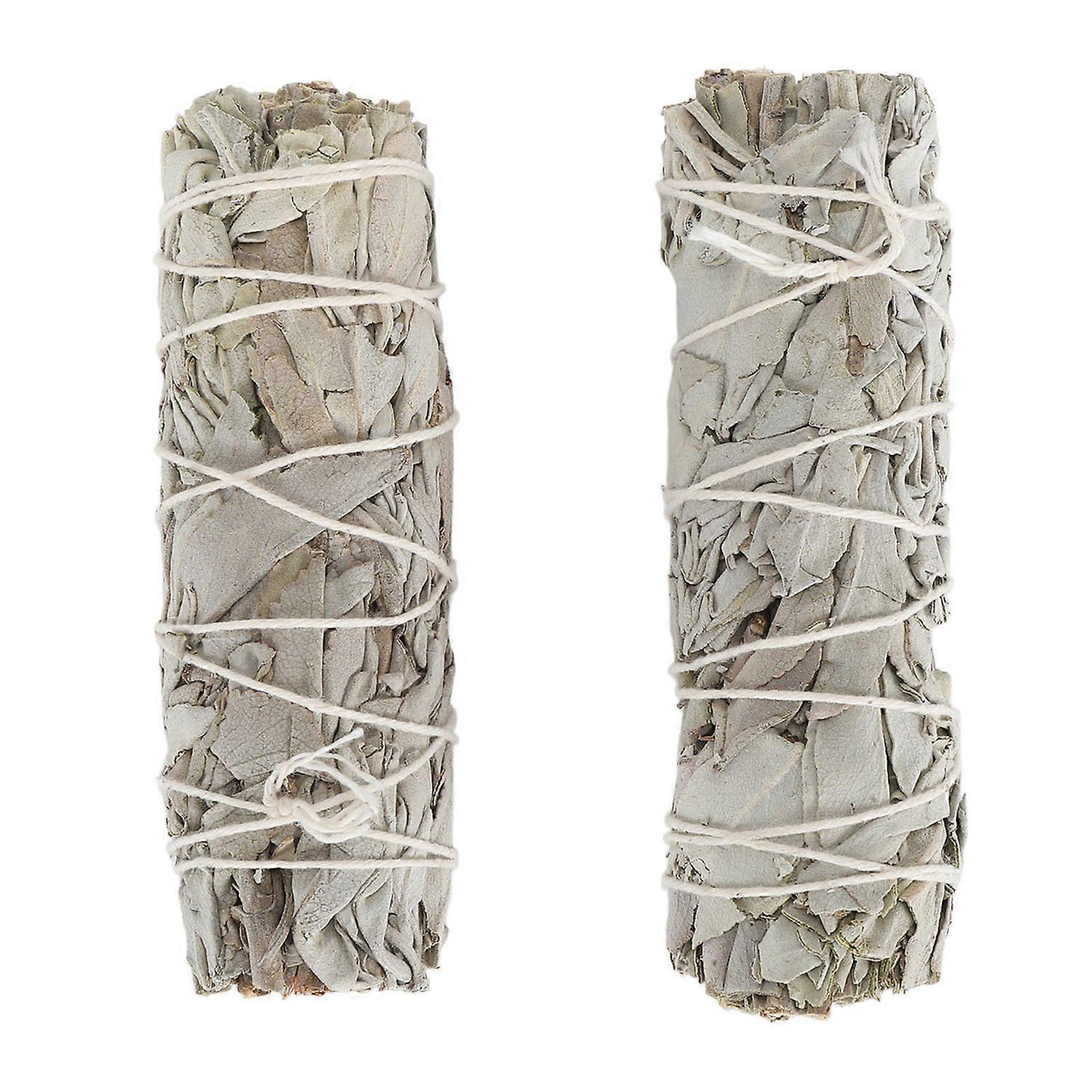 2 Bundles White Sage Smudge Sticks Purifies Mind Positive Energy Anxiety Relief Burning Sage Sticks