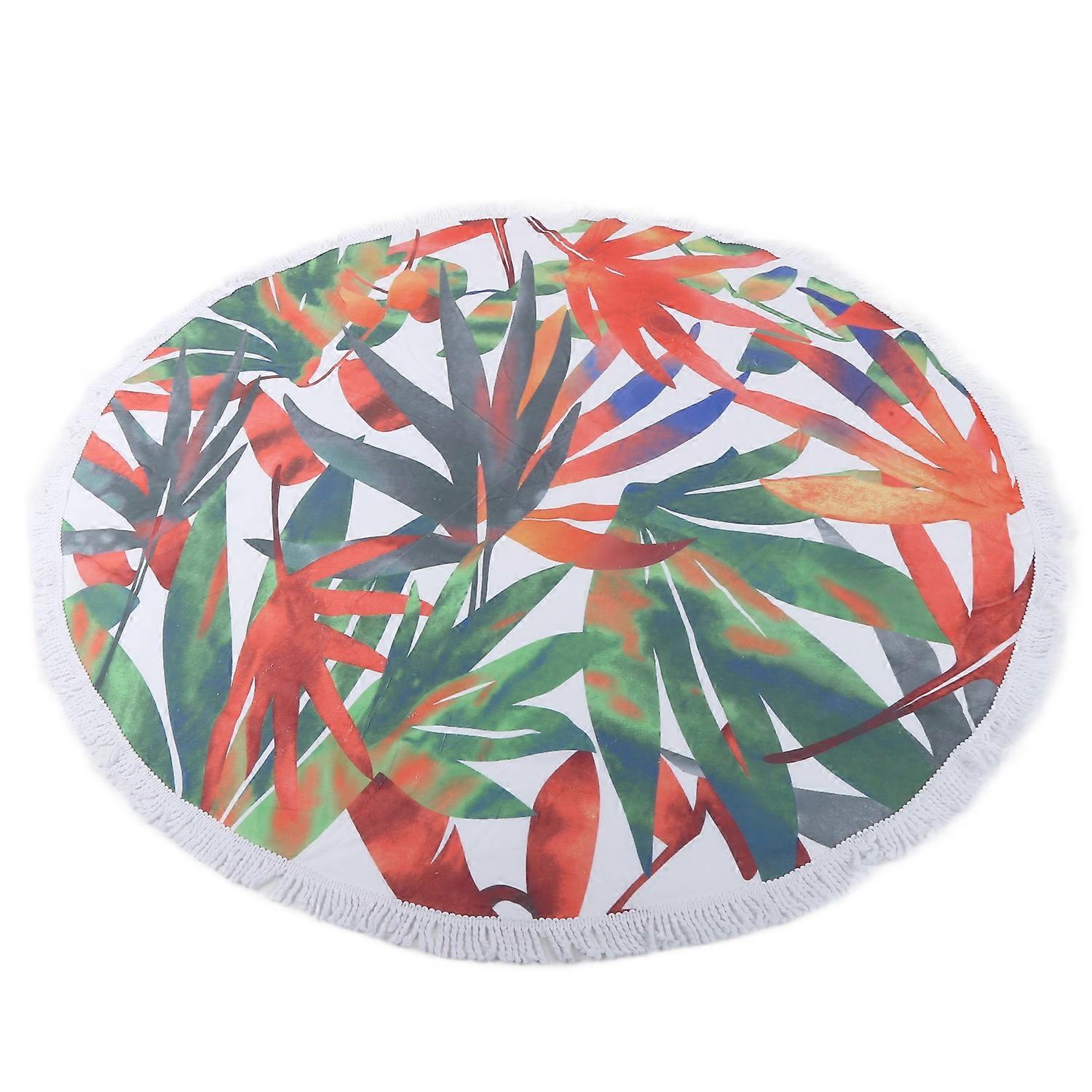 Beach Towel Colorful Large Round Animal Tassels Microfiber Elephant Tablecloth for Picnic Yoga Dormi