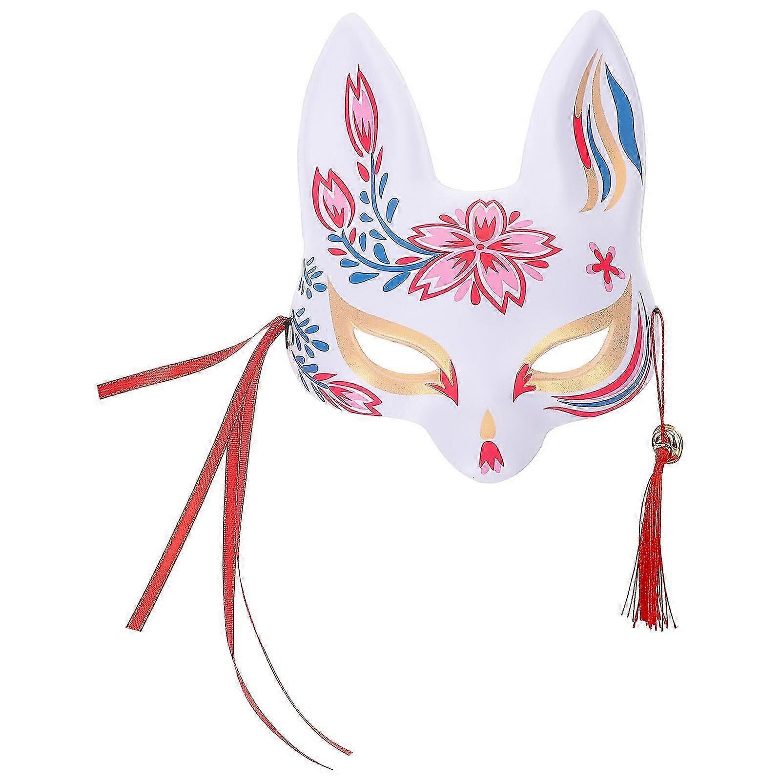 Decorative Fox Mask Japanese Style Half Face Fox Mask Masquerade Party Fox Mask